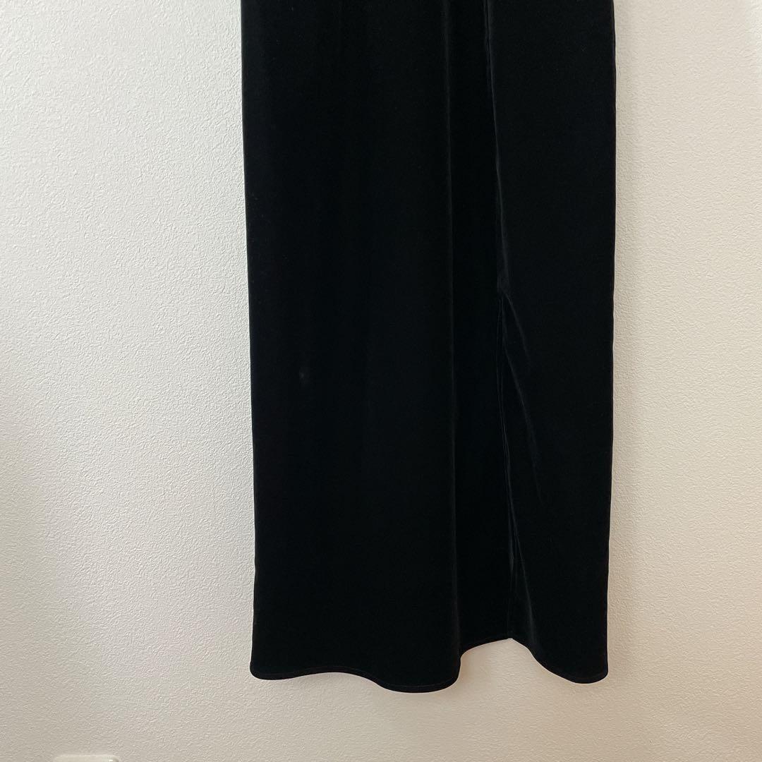 Leja シアースパンコールベロアIラインワンピースドレス　結婚式 お呼ばれ