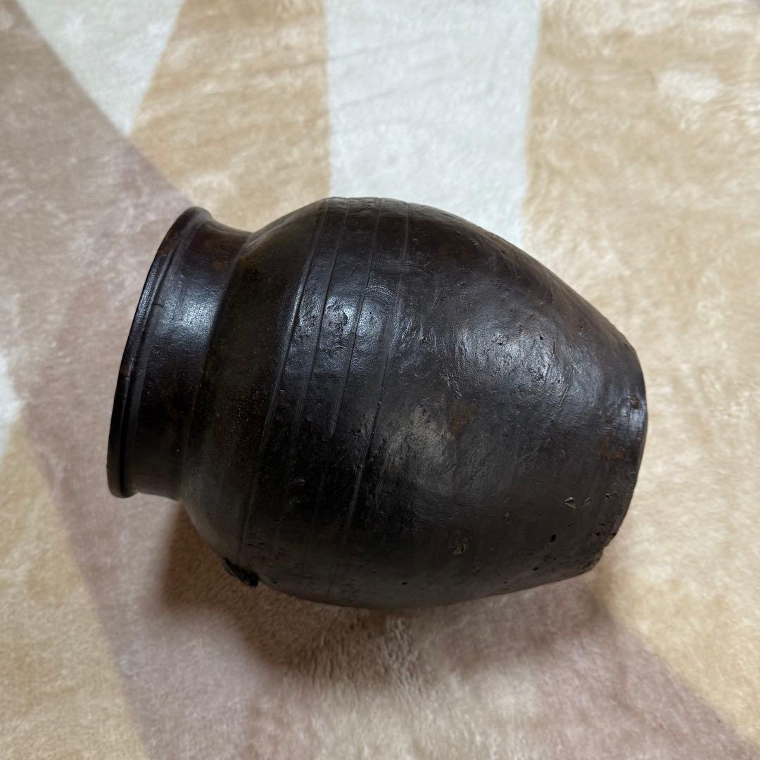 唐津 褐釉小壷 江戸時代 古唐津 九州民窯 古薩摩 黒薩摩