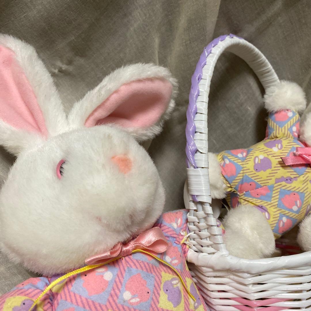 最終お値下け ヴィンテージ　ラビット　バスケット