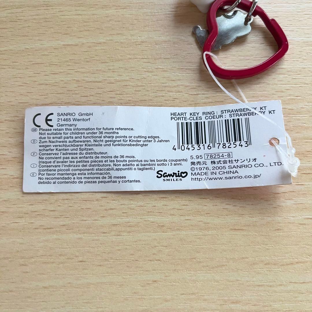 【海外超レア！キャシーちゃん付き】平成レトロ！ハローキティ　キーリングストラップ