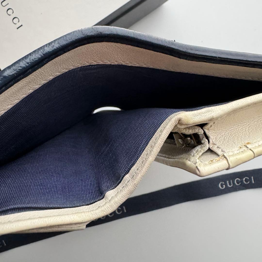 【美品】 241 GUCCI グッチ マーモント 2つ折り 財布 コンパクト