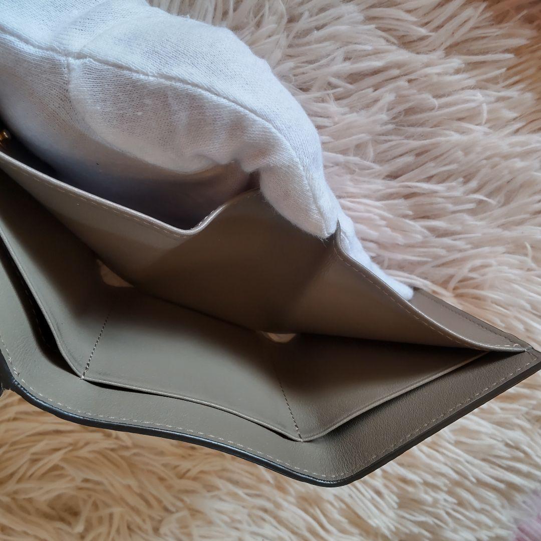 新品同様✨ボナベンチュラ 三つ折り財布 オフホワイト バイカラー