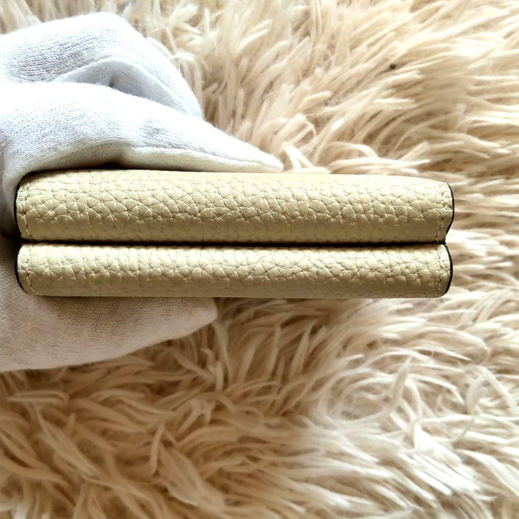 新品同様✨ボナベンチュラ 三つ折り財布 オフホワイト バイカラー