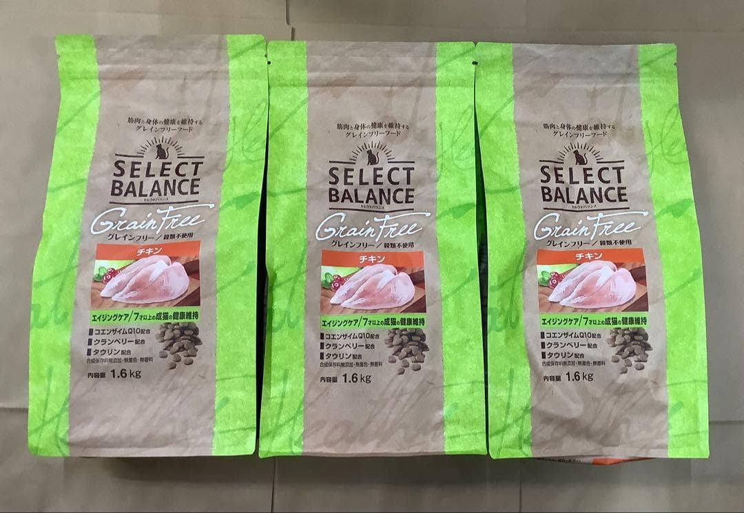 1.6kg　3袋　セレクトバランス 　 エイジングケア チキン 猫