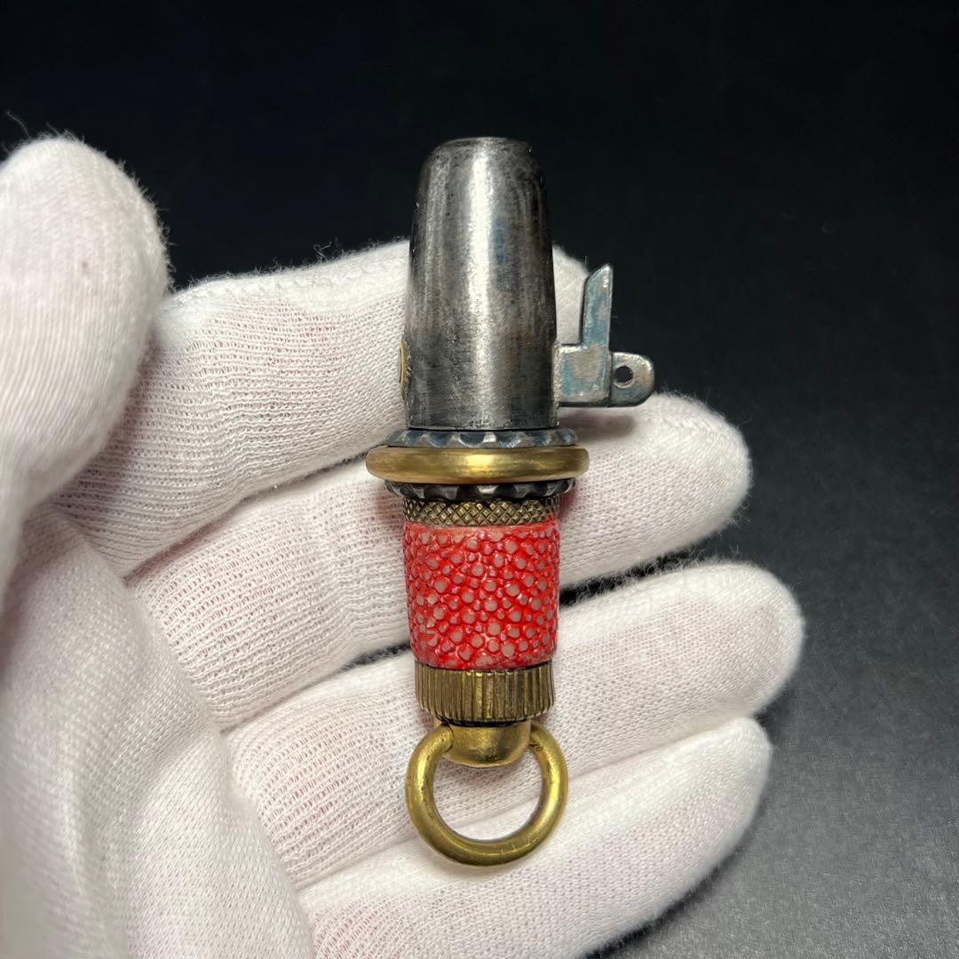 ◎江戸時代 本鮫皮十手型根付鉄地根付 腰提げ物◎古美術骨董武具◎古道具 庵々