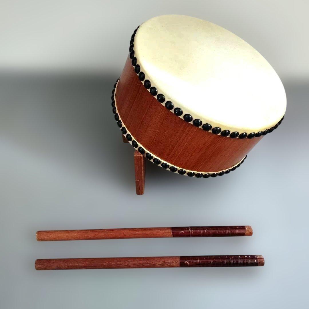 和太鼓　平太鼓　バチ・台付きセット　φ27cm 中サイズ　太鼓達人