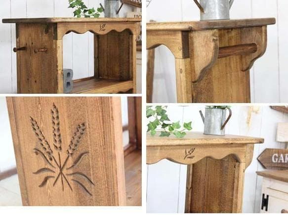 ハンドメイド　麦穂のカントリーキッチンワゴン