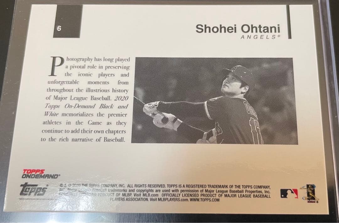 大谷翔平　topps now ネット限定 モノクロカード エンゼルス　WBC