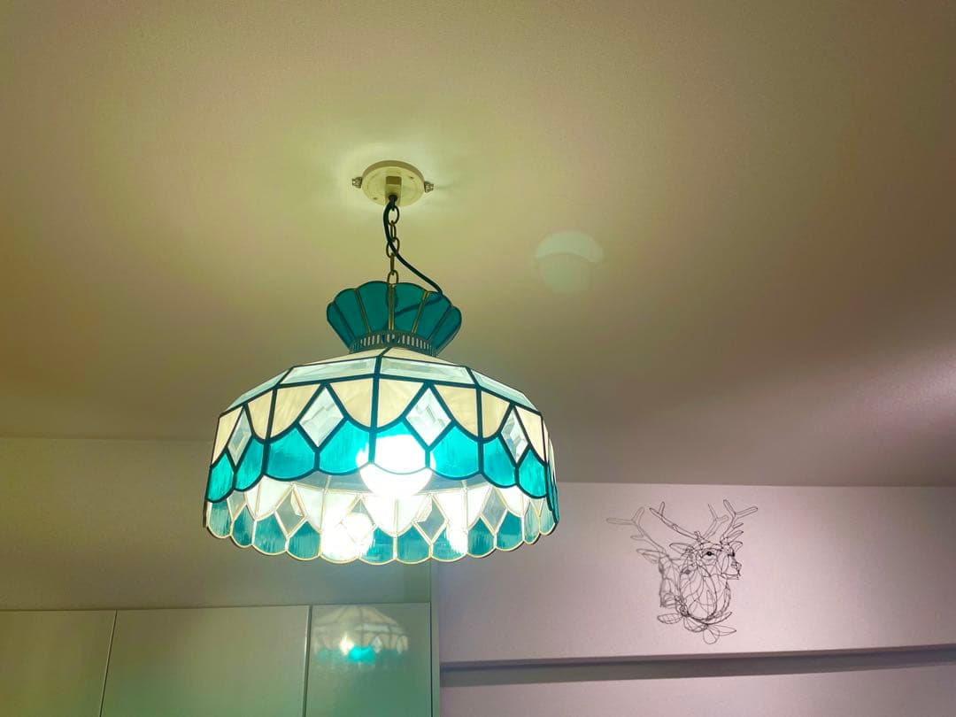 ヴィンテージ　シーリングライト ステンドグラス　天井照明　レトロ　アンティーク