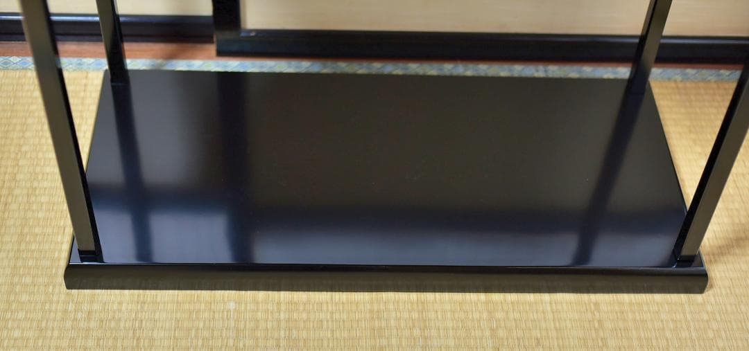 可映造　真塗台子組立式　箱入り　棚　お茶道具