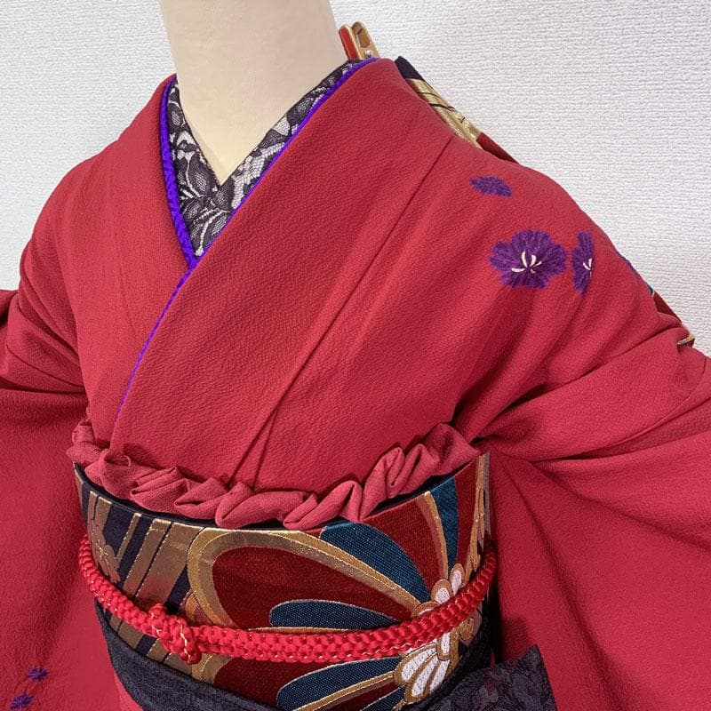 510z24☆人気！振袖 身幅広め 高身長 モダン 金駒刺繍☆美品 成人式結婚式