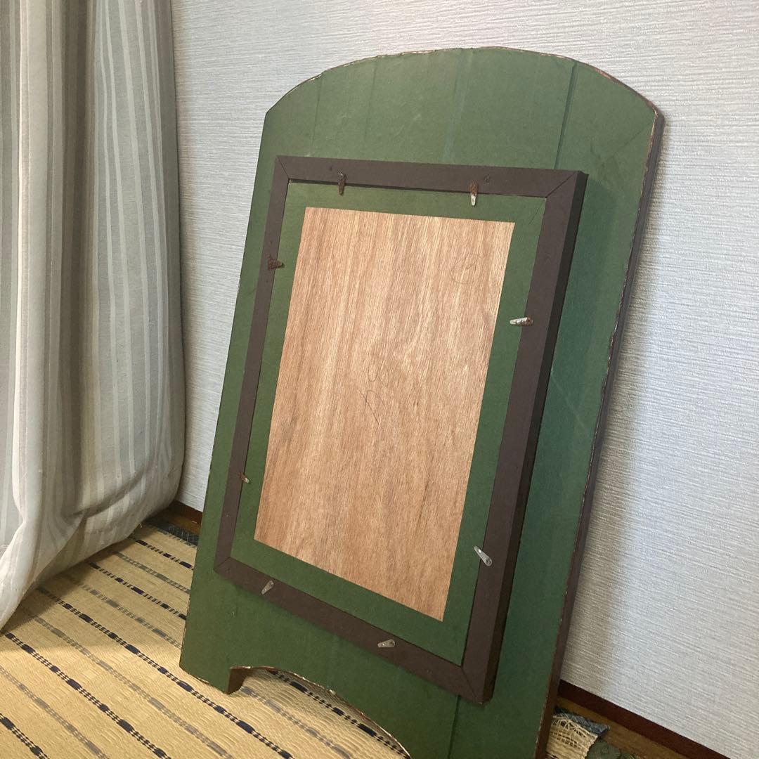 ブラウン木製油彩額縁 大きめ