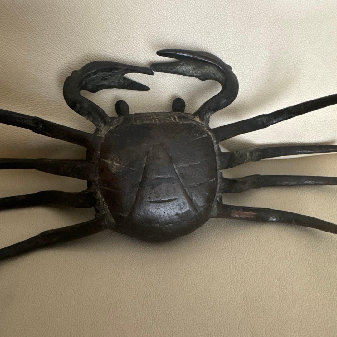 蟹　カニの置物　金属製　レトロ