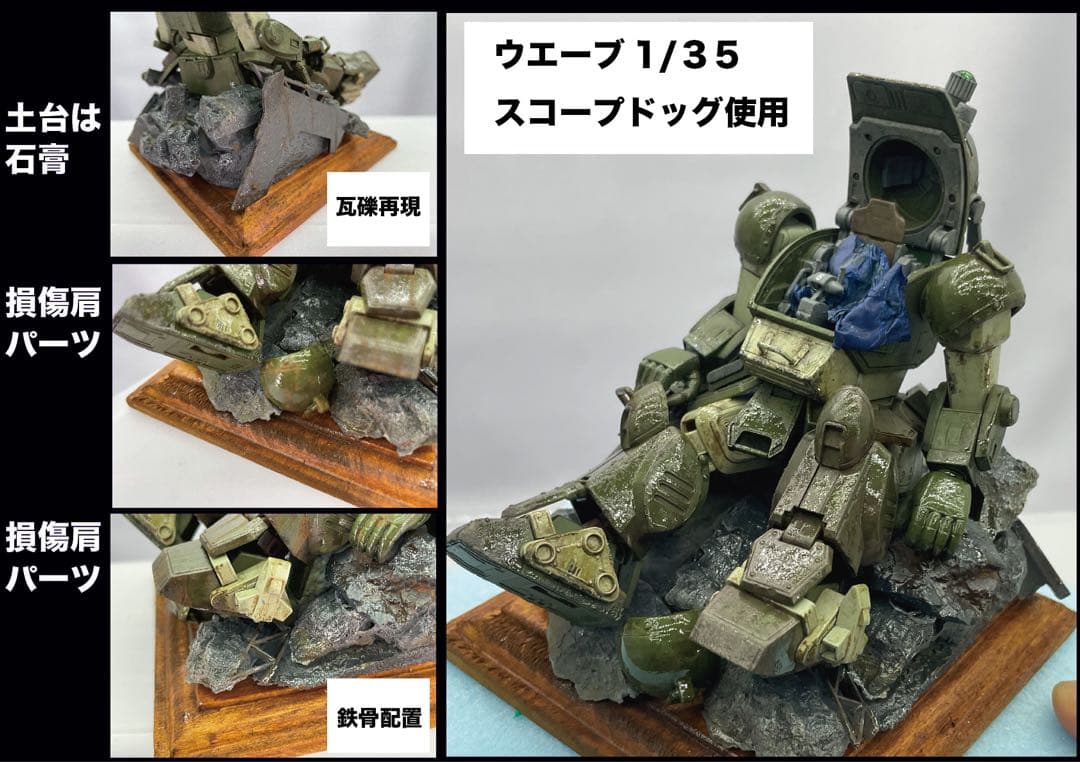ウエーブ スコープドッグ　いつもあなたが　むせるレジンジオラマ　1/35