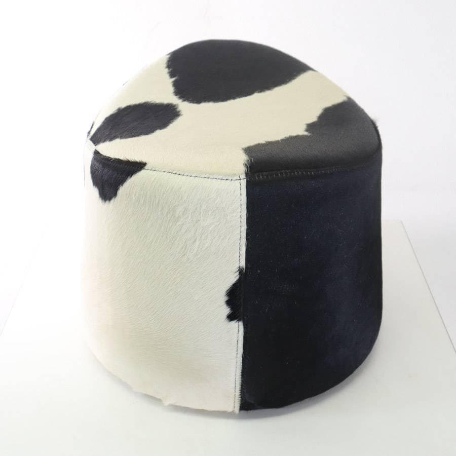 IKEA 高級ライン ストックホルム ハラコ スツール 子牛毛皮 黒x白