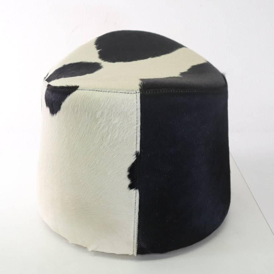 IKEA 高級ライン ストックホルム ハラコ スツール 子牛毛皮 黒x白