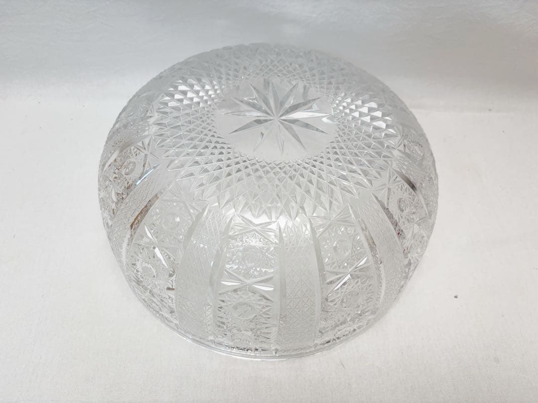 未使用 茶道具 ギャマン平水指 義山水指 替蓋付 クリスタル ガラス 水指 木箱