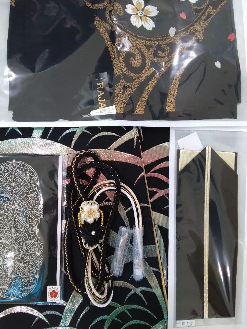 振袖フルセット、正絹振袖、半襟重ね衿、帯揚げ帯締め、西陣袋帯、襦袢、ガード加工