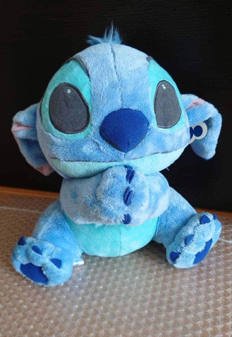 新品　ディズニー　スティッチ　リボン　ぬいぐるみ　タグ付き