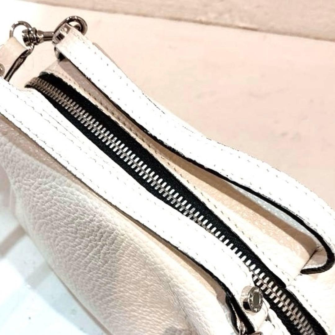 【美品】GIANNI CHIARINI アリファ S ショルダーバッグ　ホワイト