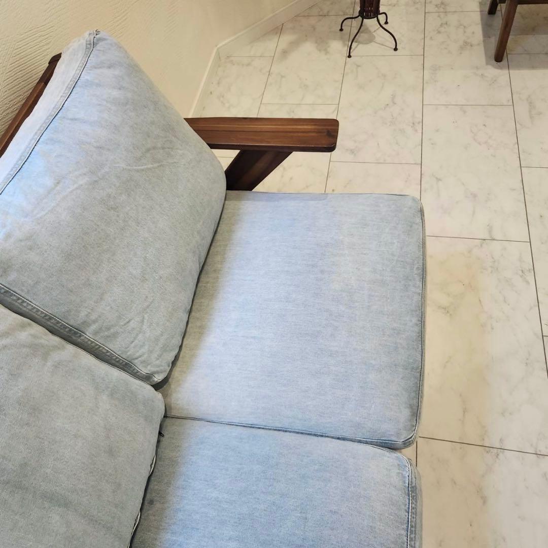 unico ウニコ SWELLA スウェラ デニム地 ベンチソファ　オットマン