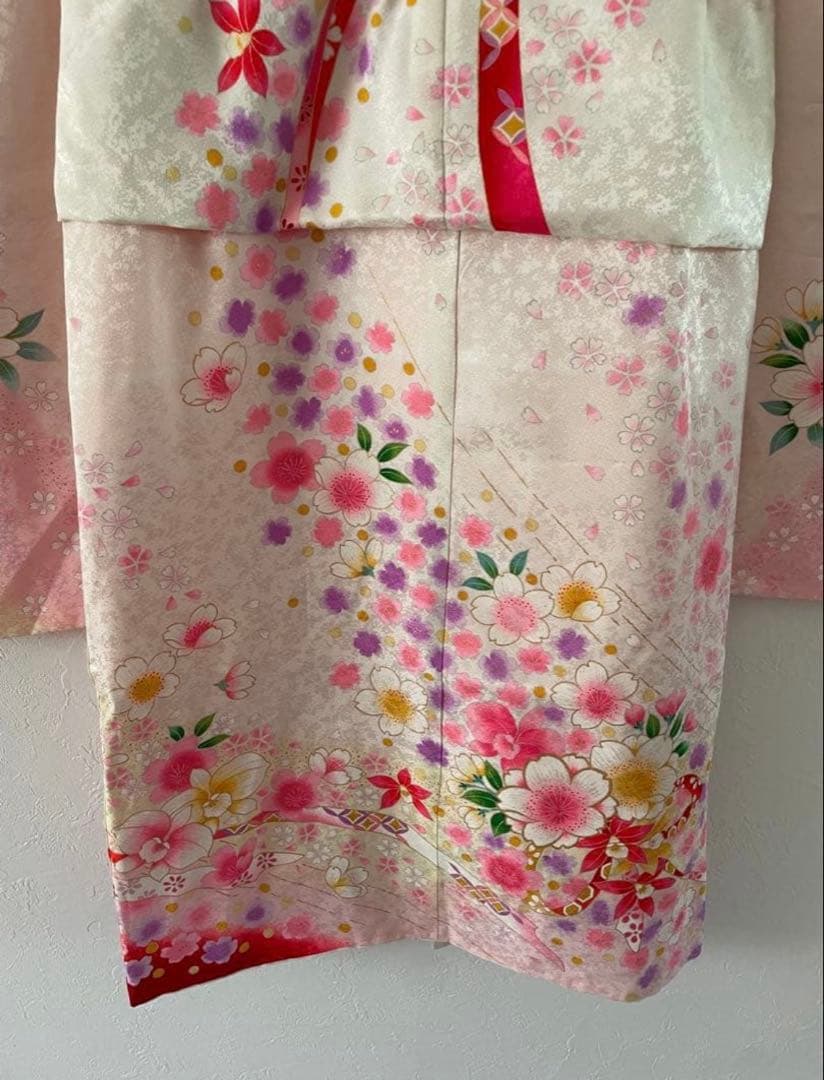 七五三　7歳　正絹お着物・帯セット