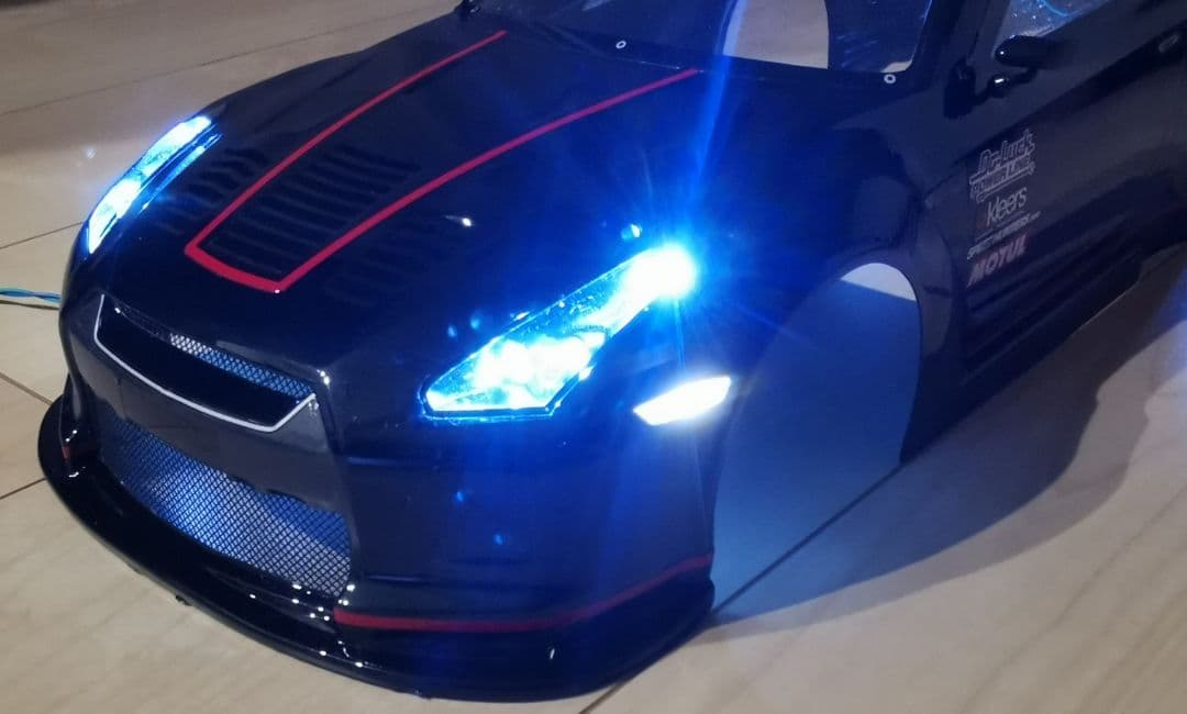 1/10 日産 R35 GT-R LED14灯 ボディ ラジコン RC