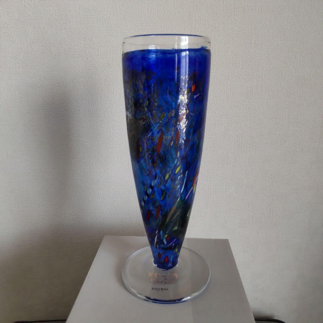 KOSTA BODA 青いガラス花瓶