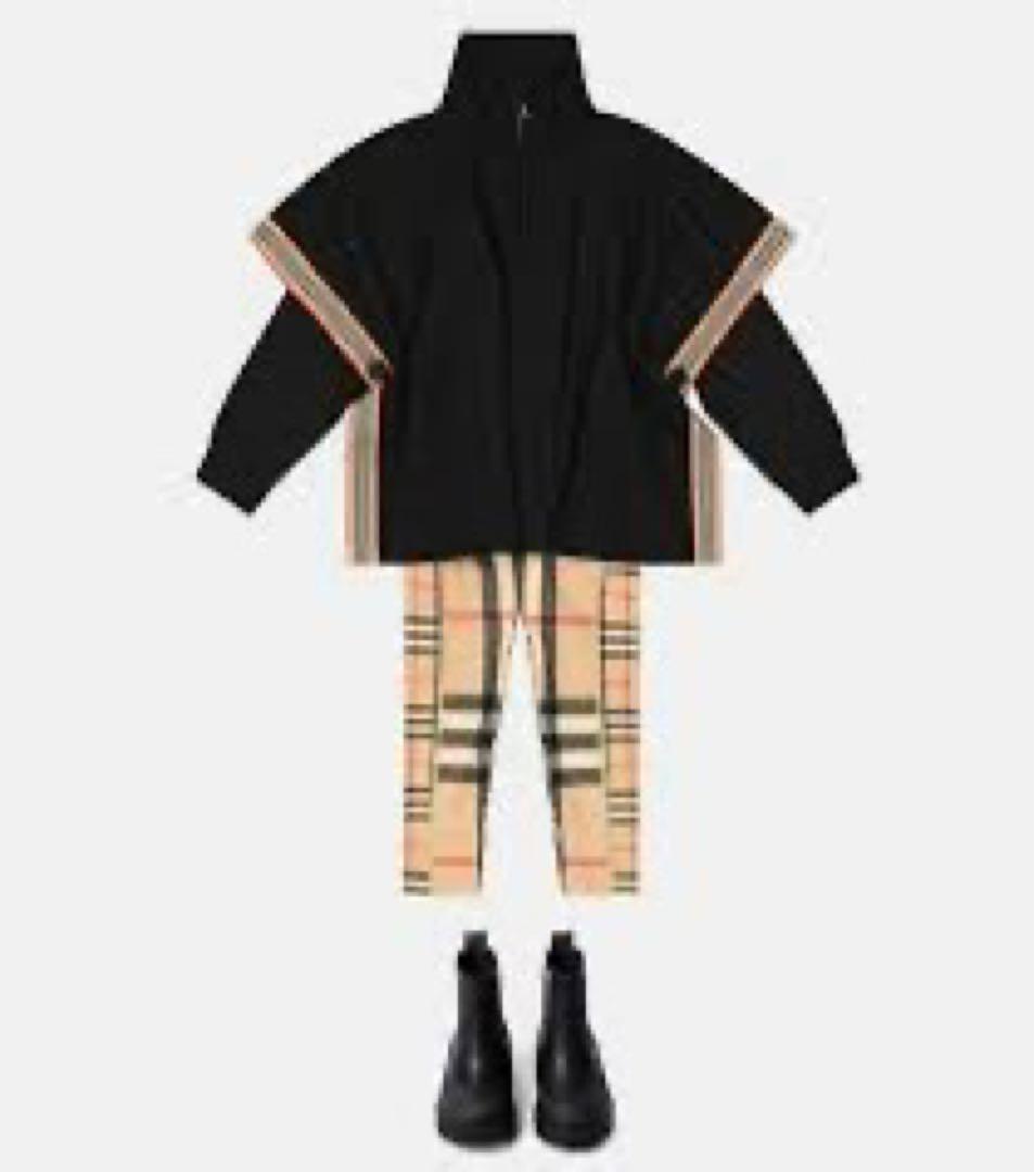 バーバリーキッズウールブレンドポンチョ　Sサイズ