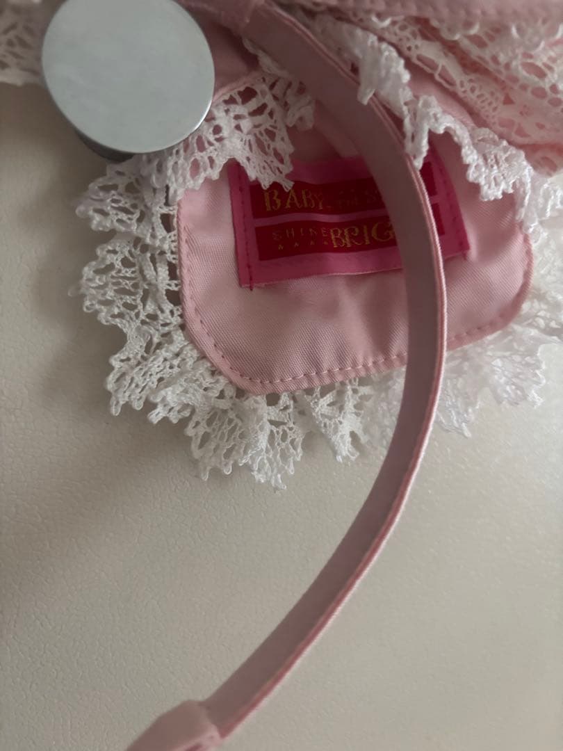 BABY レースリボンカチューシャ　ピンク