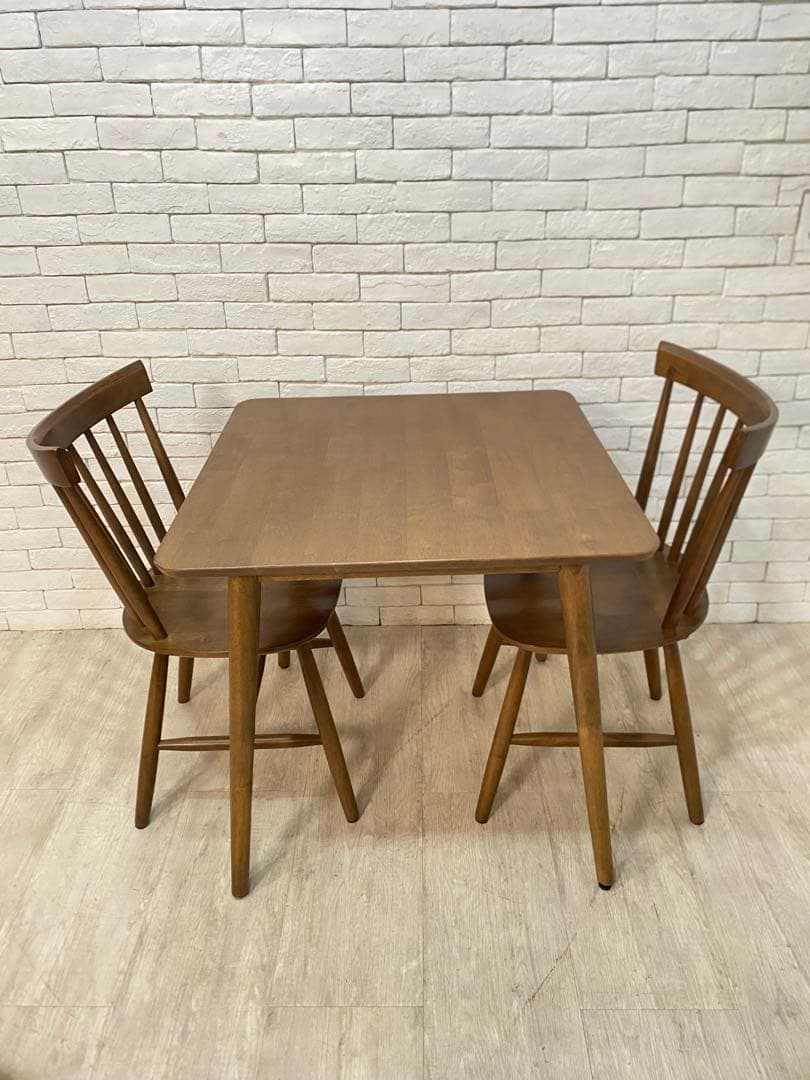 【ノーラ】ダイニングテーブル＋チェア　2脚セット　ウィンザーチェア