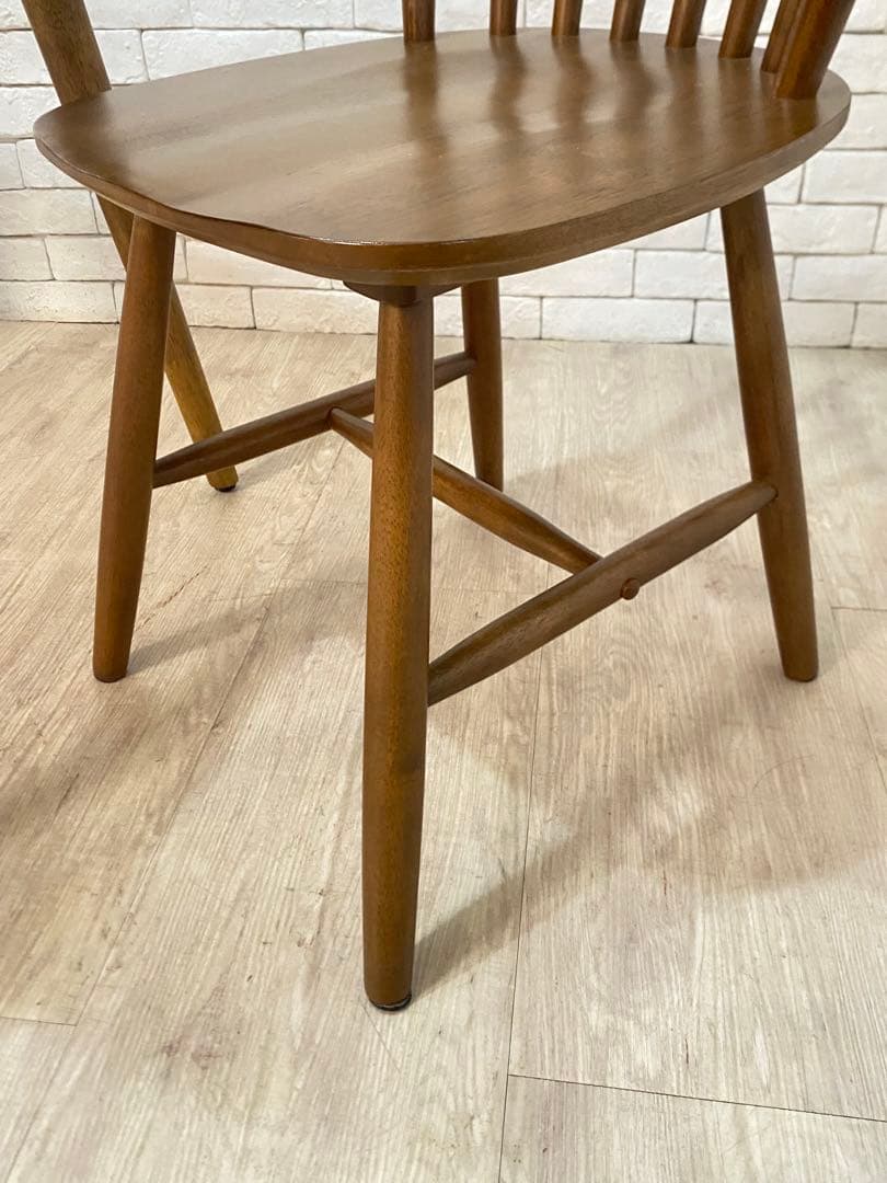 【ノーラ】ダイニングテーブル＋チェア　2脚セット　ウィンザーチェア