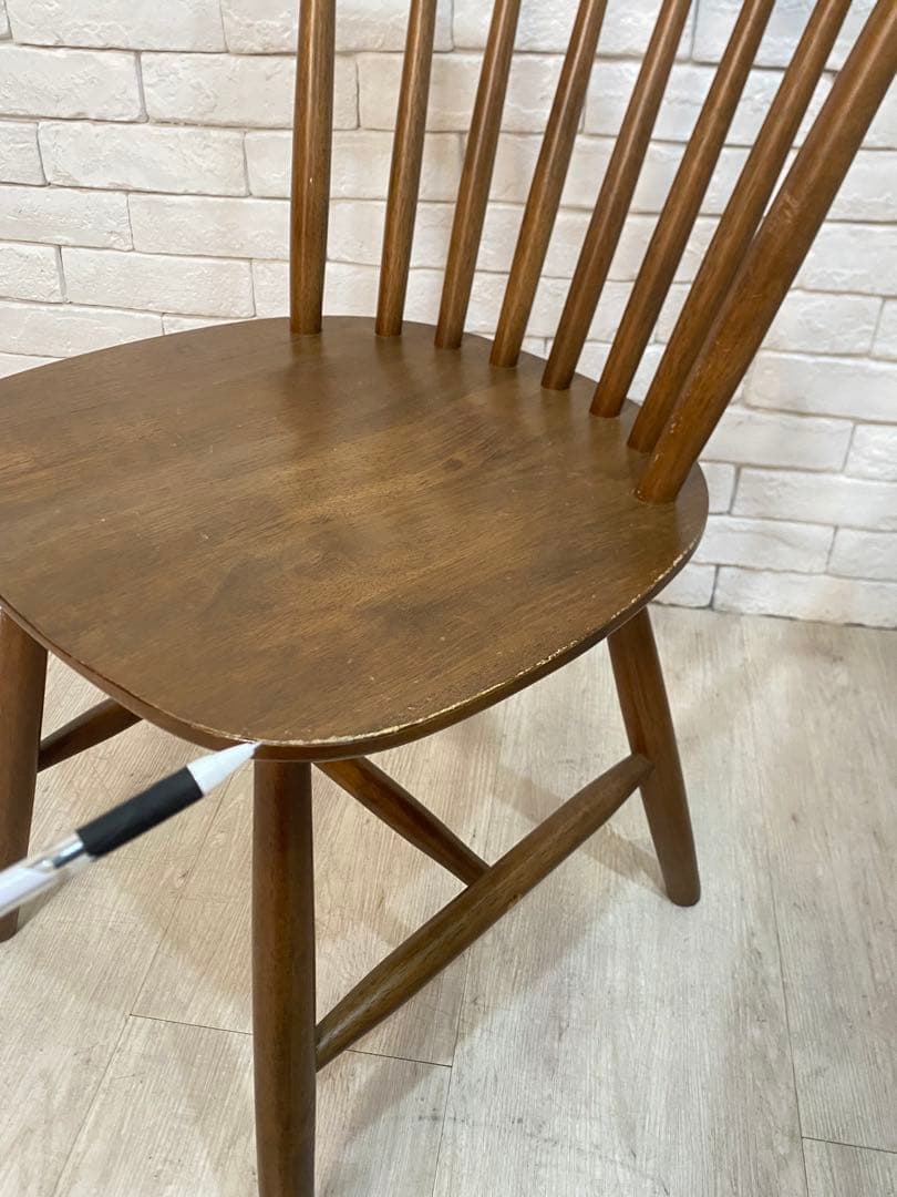 【ノーラ】ダイニングテーブル＋チェア　2脚セット　ウィンザーチェア