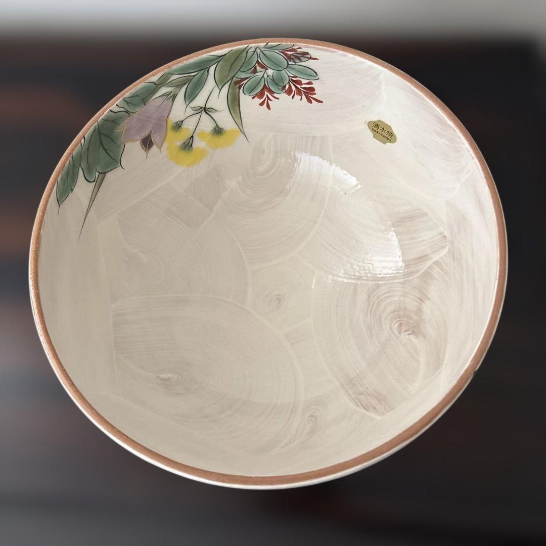 大鉢　陶葊　土渕善丕氐作　京焼・清水焼　色絵陶磁器
