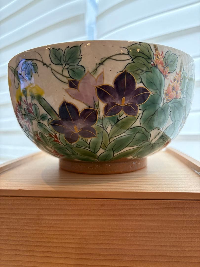 大鉢　陶葊　土渕善丕氐作　京焼・清水焼　色絵陶磁器