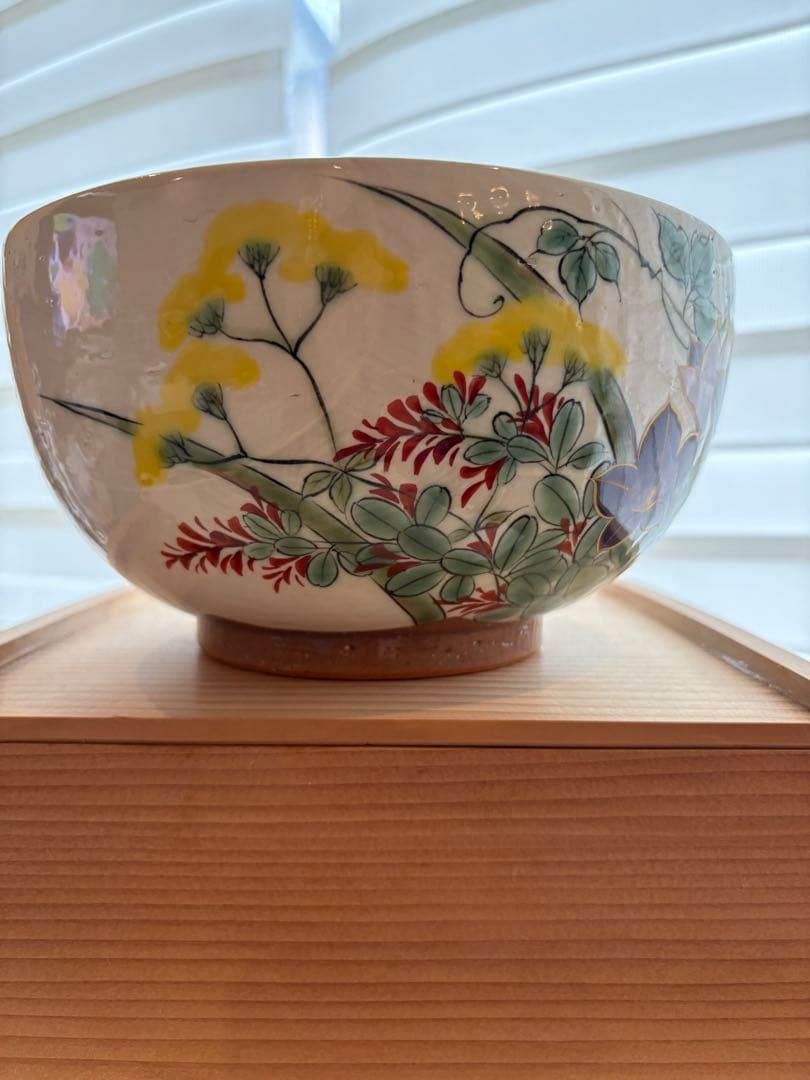 大鉢　陶葊　土渕善丕氐作　京焼・清水焼　色絵陶磁器