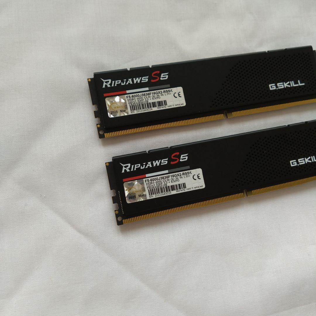 G.SKILL DDR5-6000 32GB(16GBx2) メモリ