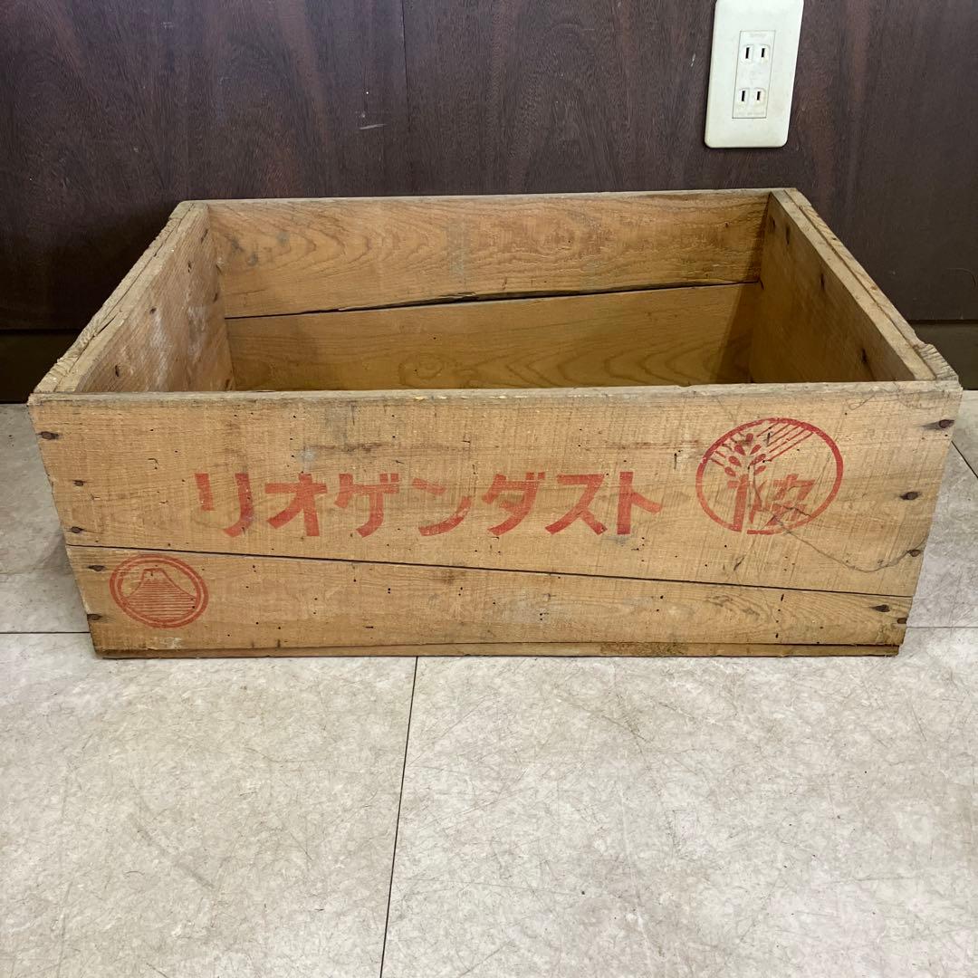 A-3 レトロ リオゲンダスト 木箱 昭和 アンカー印 ビンテージ 収納 古道具