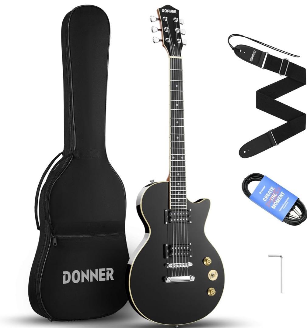 Donner エレキギター レスポール タイプ DL-124 黒 美品 全セット