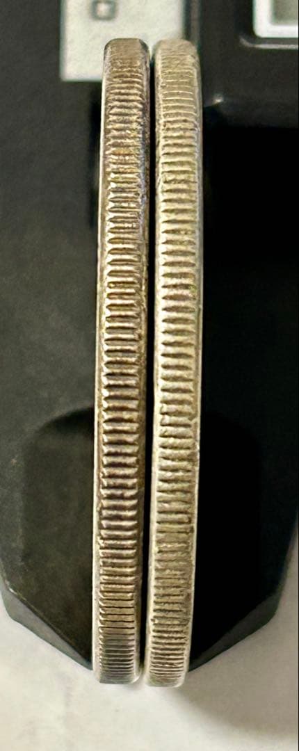 ココア　1円銀貨　2枚セット　明治27・45年　一圓銀貨　円銀