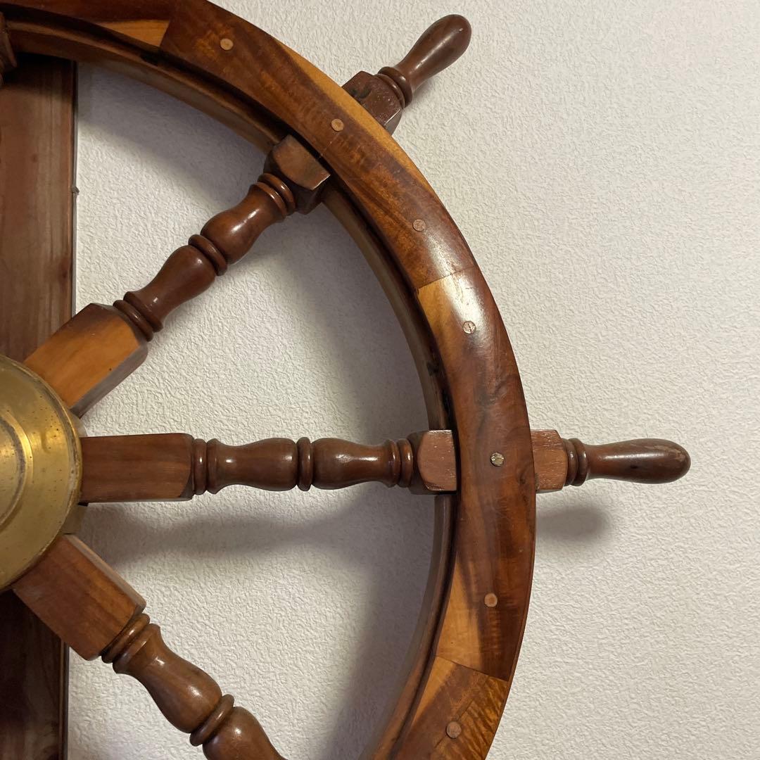 木製 舵輪 直径90cm ラット