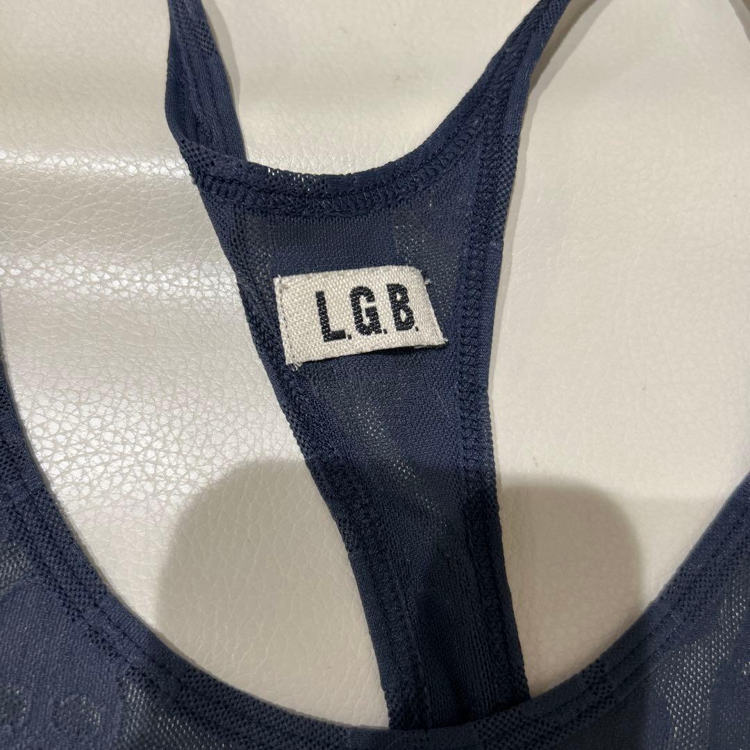 L.G.B. スカルパターン タンクトップ ネイビー