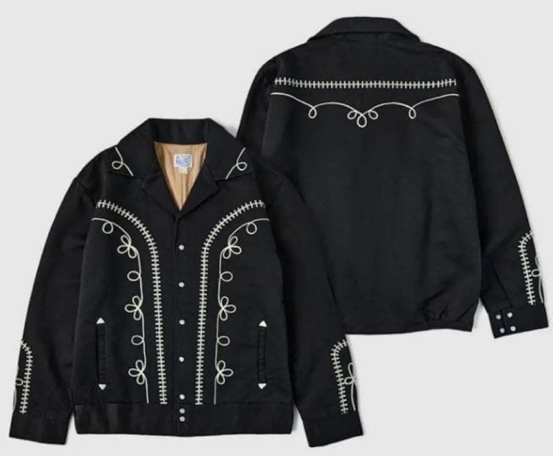 ボレロ ウエスタン ジャケット S黒 ブラック 刺繍　ジョニーデップ 新品未使用