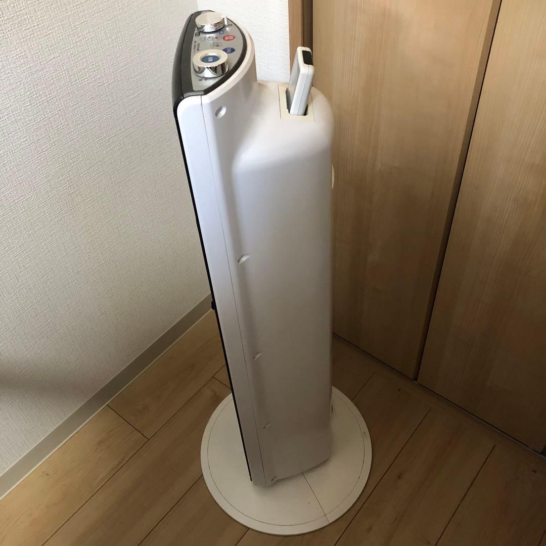 タワー型電気ヒーター リモコン付送風機能付ファンヒーター 1200W
