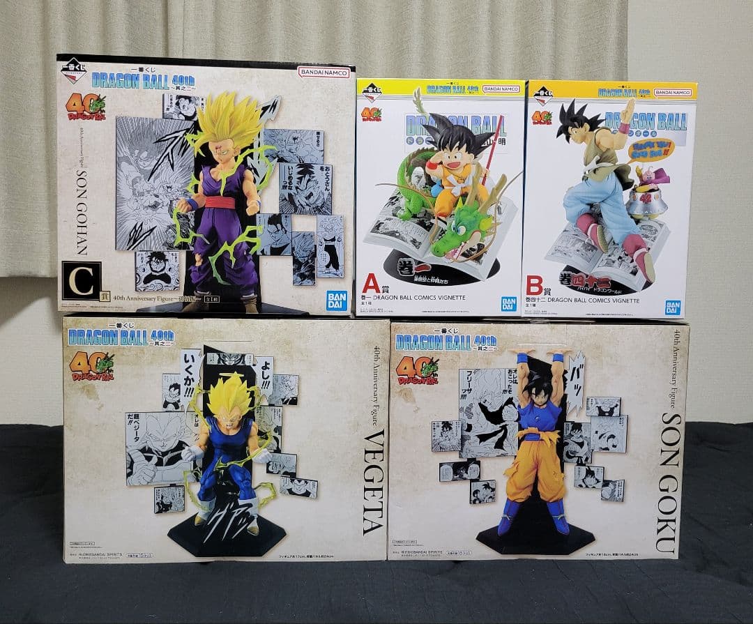 一番くじ DRAGON BALL 40th 其之ー・其之二　フィギュア5点セット