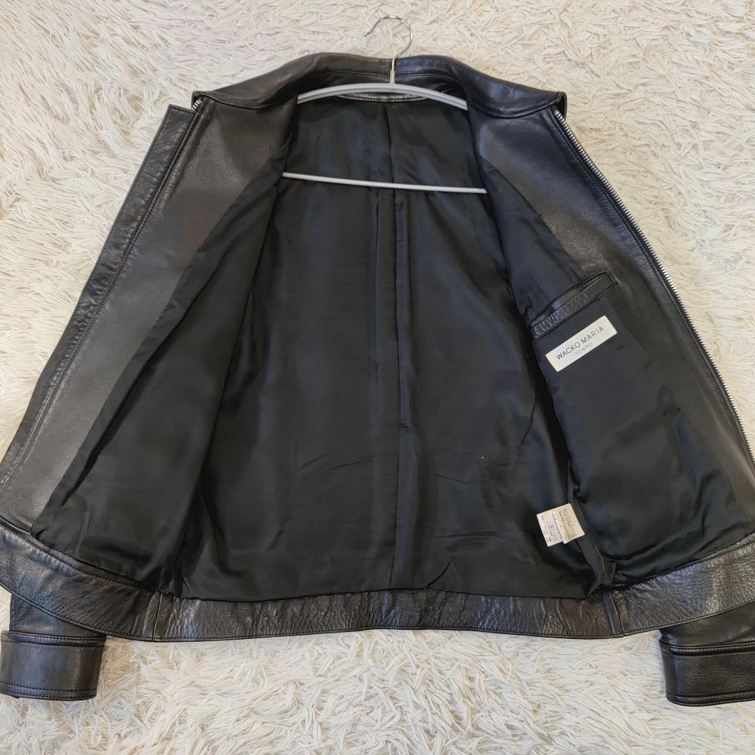 美品　牛革　ワコマリア GUILTY PARTIES ライダース ブラック