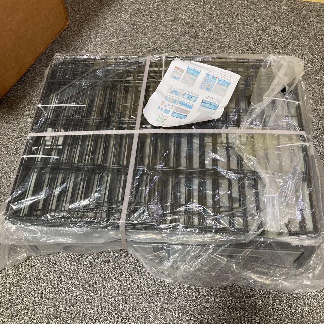 N&S 猫 キャットケージ トイレ収納型 2段 キャスター付き グレー, 2段