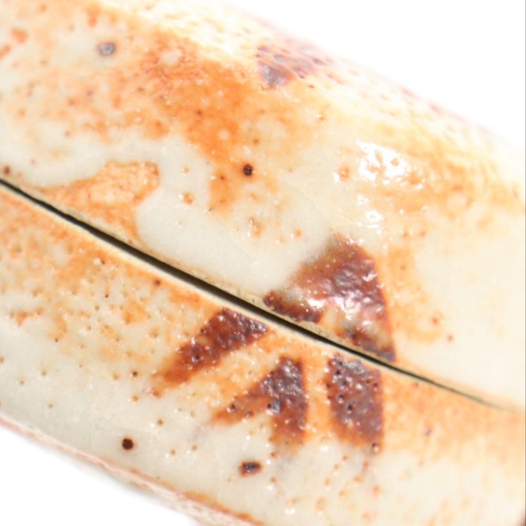 加藤光右衛門作 志野香合 裏千家十五代 鵬雲斎書付 茶道具 共箱　V548　R9