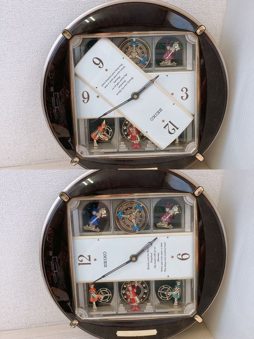 セイコー からくり時計 RE544B メロディ 美女と野獣 SEIKO 中古品