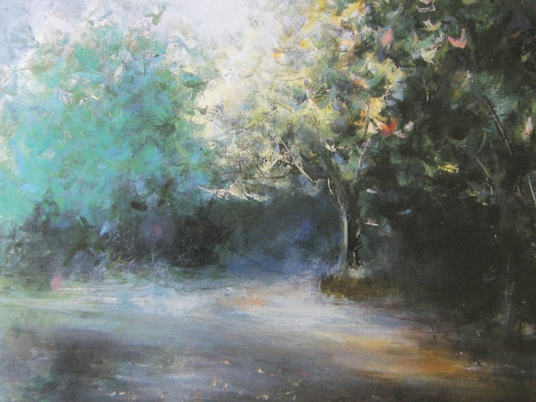 間紀徹、【北イタリアの小さな森】、希少な額装用画集より